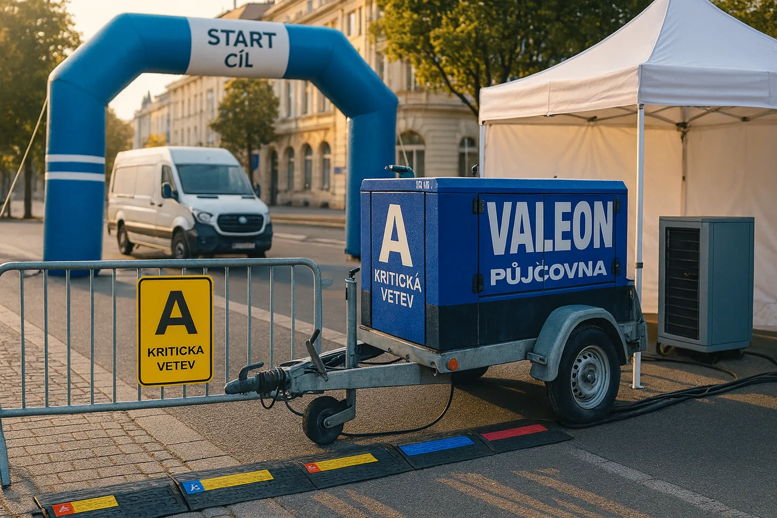 valeon centrala na silnici stavba