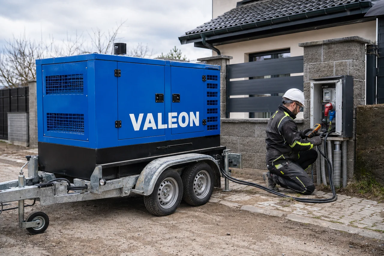 Mobilní elektrocentrála Valeon v praxi — detail